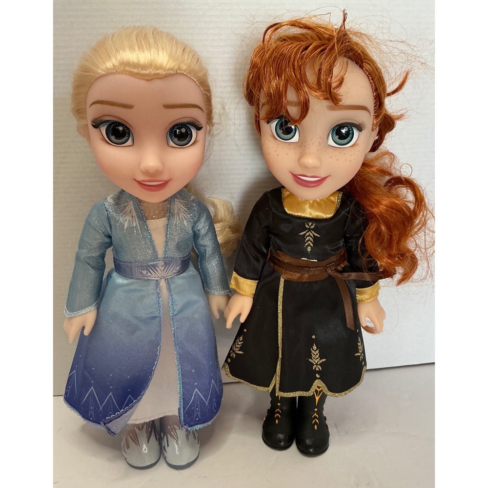 Disney‎ Frozen 2 Elsa and Anna Dolls Travel Outfits 14 Inch Toddler Style Set
